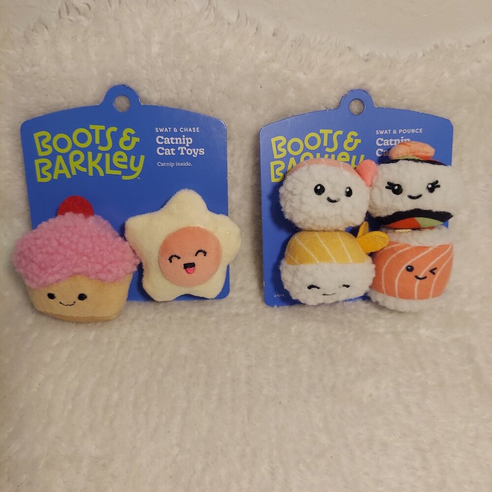 NWT Boots & Barkley Catnip Toys Lot of 6 Pet Play Set